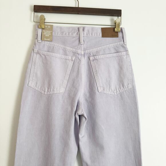 MADEWELL The Perfect Vintage Straight Jean Light Purple Lavender 26 ND520 - Picture 8 of 12